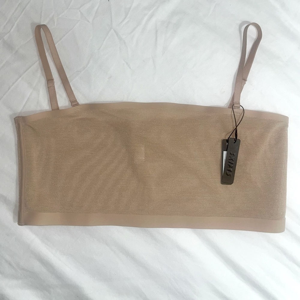 SKIMS Power Mesh Bandeau - Size 2X - Sienna (“Nude” Color)